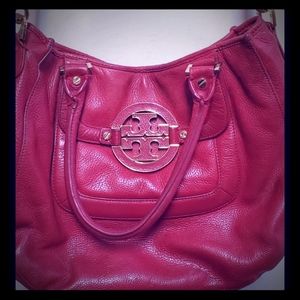 Tory Burch rare red Amanda with strap and handles
